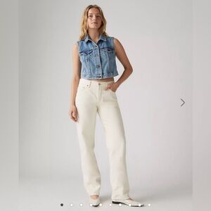 501 90s Levi White Jeans 26 30L